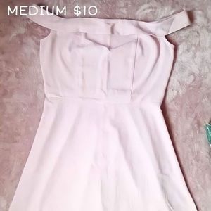 light Pink off shoulder dress